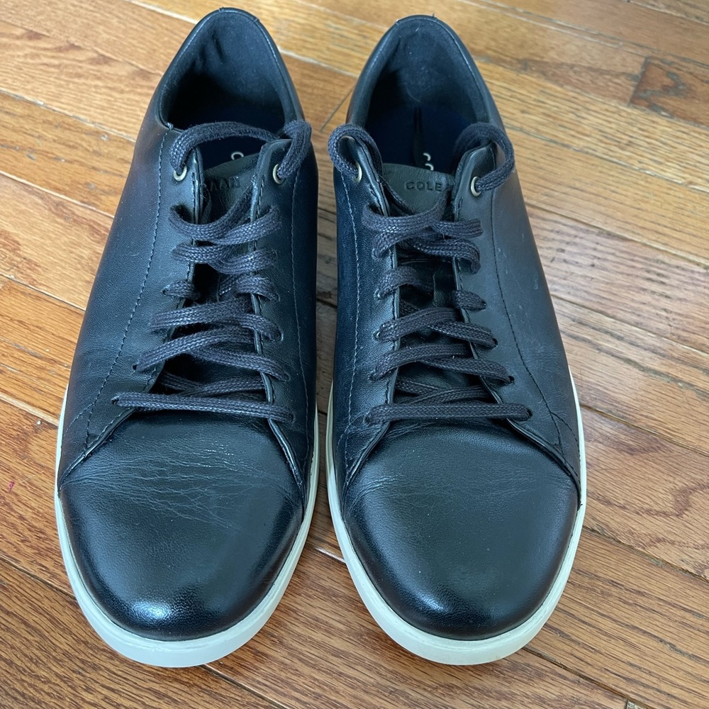 Cole Haan Grand Crosscourt II sneaker Black leather uppers size 9.5.
